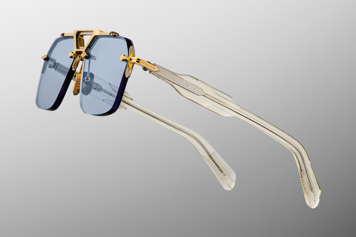 Sunglasses Model Silverton in color Ciel with Baby Blue Lenses from Jacques Marie Mage