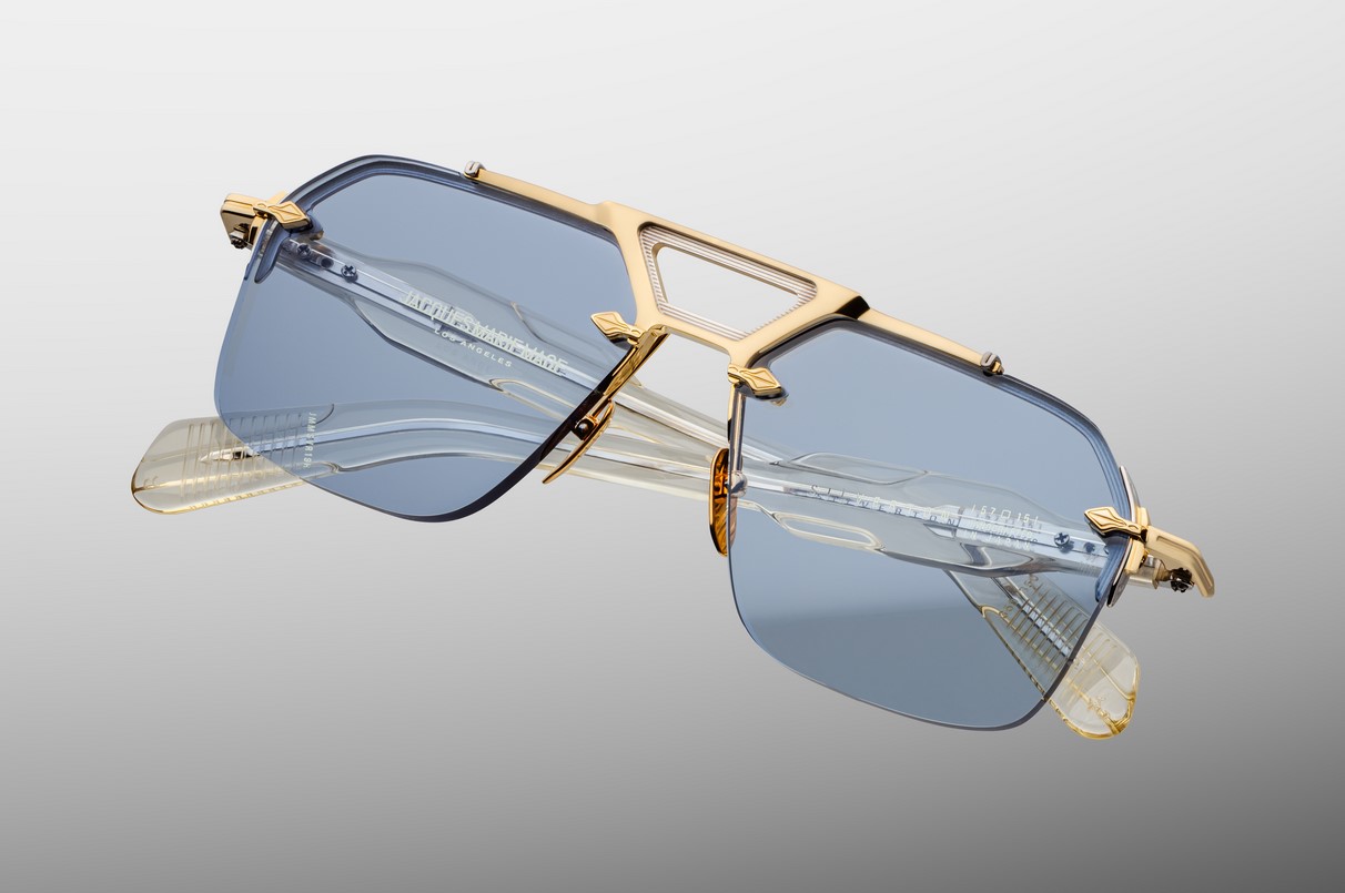 Sunglasses Model Silverton in color Ciel with Baby Blue Lenses from Jacques Marie Mage