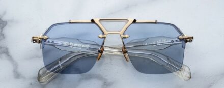 Sunglasses Model Silverton in color Ciel with Baby Blue Lenses from Jacques Marie Mage