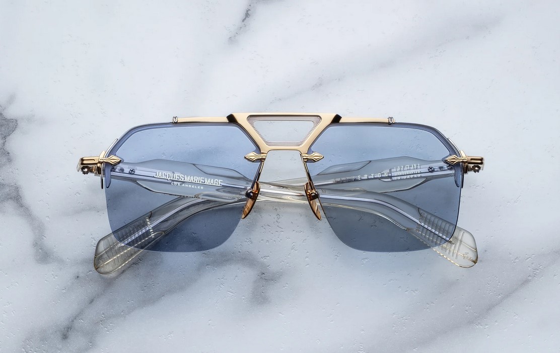 Sunglasses Model Silverton in color Ciel with Baby Blue Lenses from Jacques Marie Mage