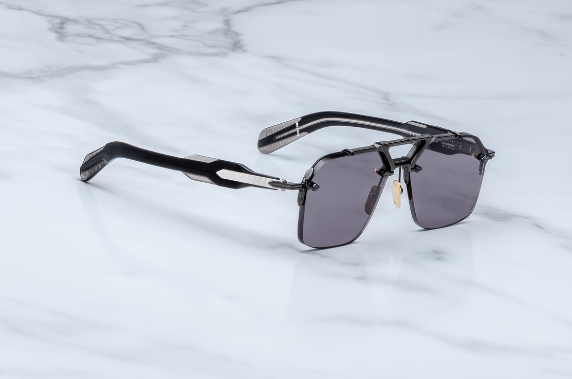 Sunglasses Model Silverton in color Raven with Charcoal Lenses from Jacques Marie Mage