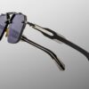 Sunglasses Model Silverton in color Raven with Charcoal Lenses from Jacques Marie Mage