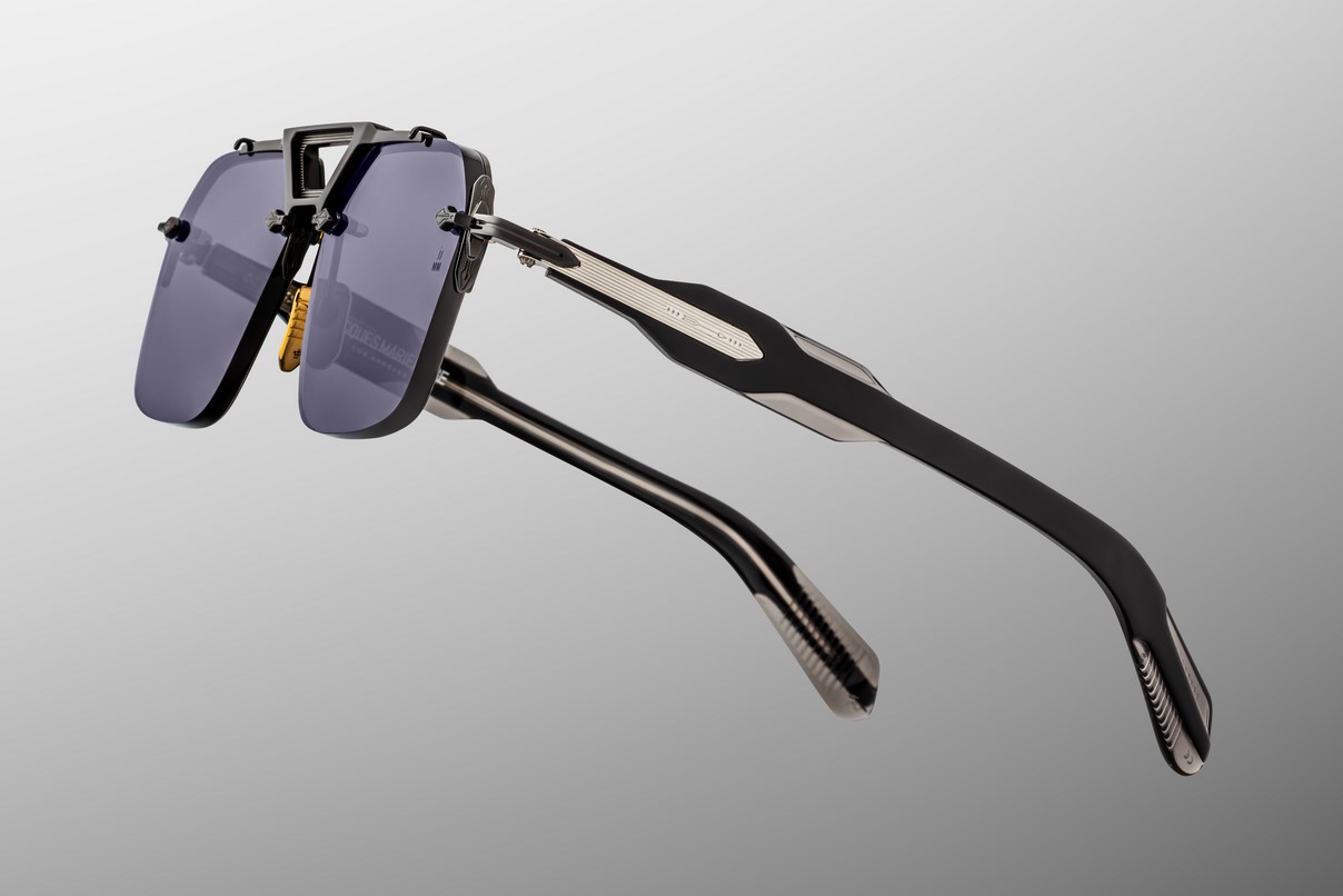 Sunglasses Model Silverton in color Raven with Charcoal Lenses from Jacques Marie Mage