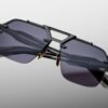 Sunglasses Model Silverton in color Raven with Charcoal Lenses from Jacques Marie Mage