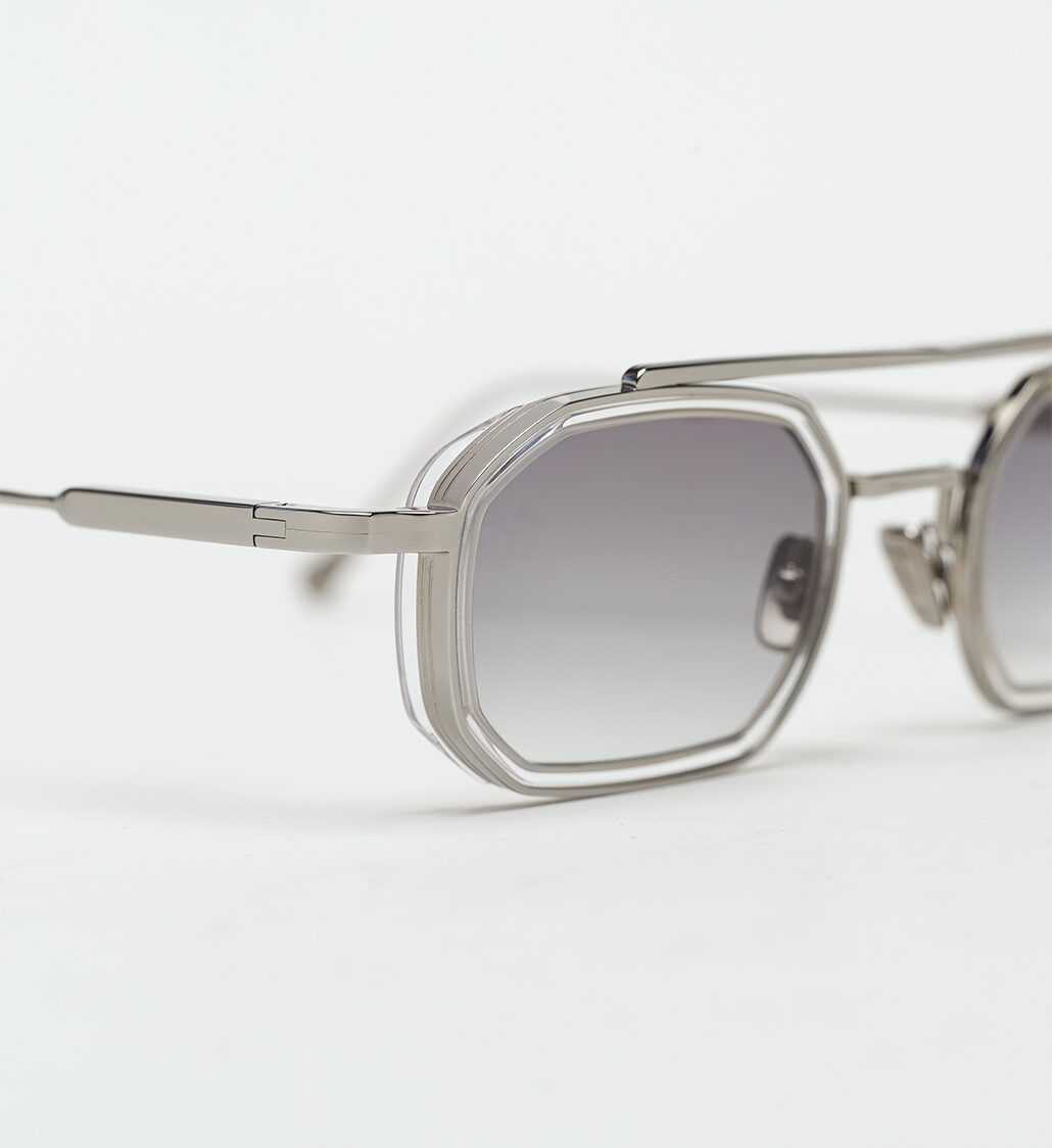 Sunglasses Model Anthony in C183 with grey gradient lenses from John Dalia