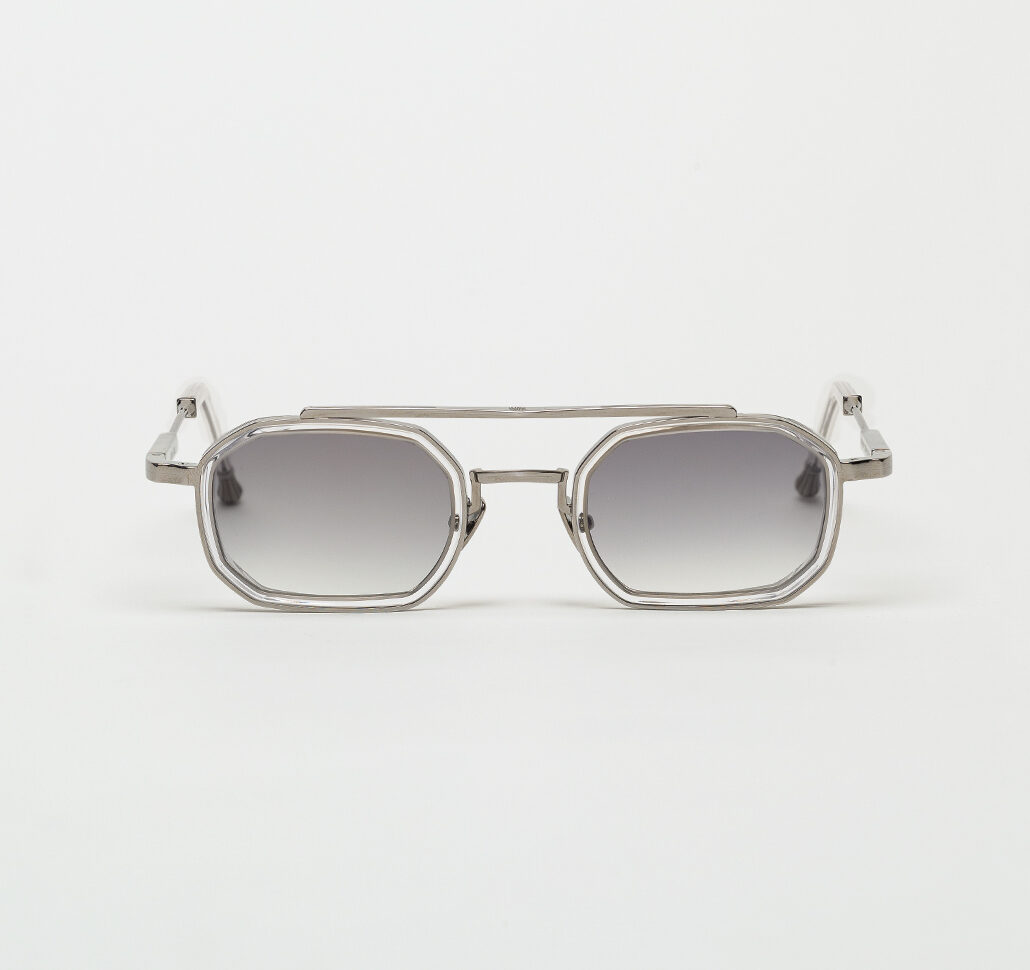 Sunglasses Model Anthony in C183 with grey gradient lenses from John Dalia