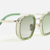 Sunglasses Model Léo in C164 with Light Green Gradient lenses from John Dalia