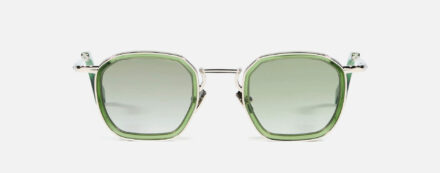 Sunglasses Model Léo in C164 with Light Green Gradient lenses from John Dalia