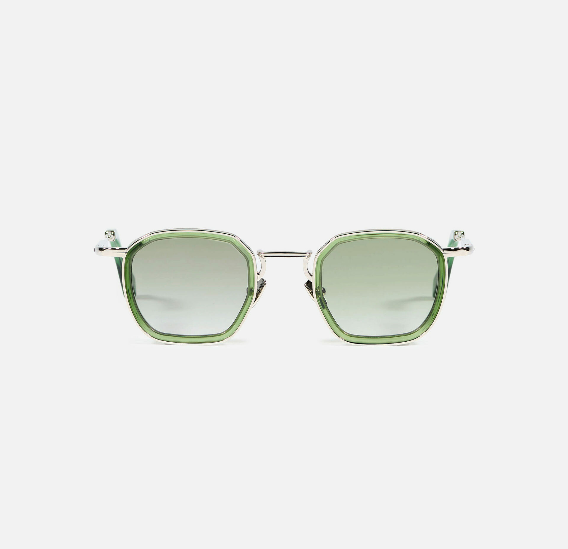 Sunglasses Model Léo in C164 with Light Green Gradient lenses from John Dalia