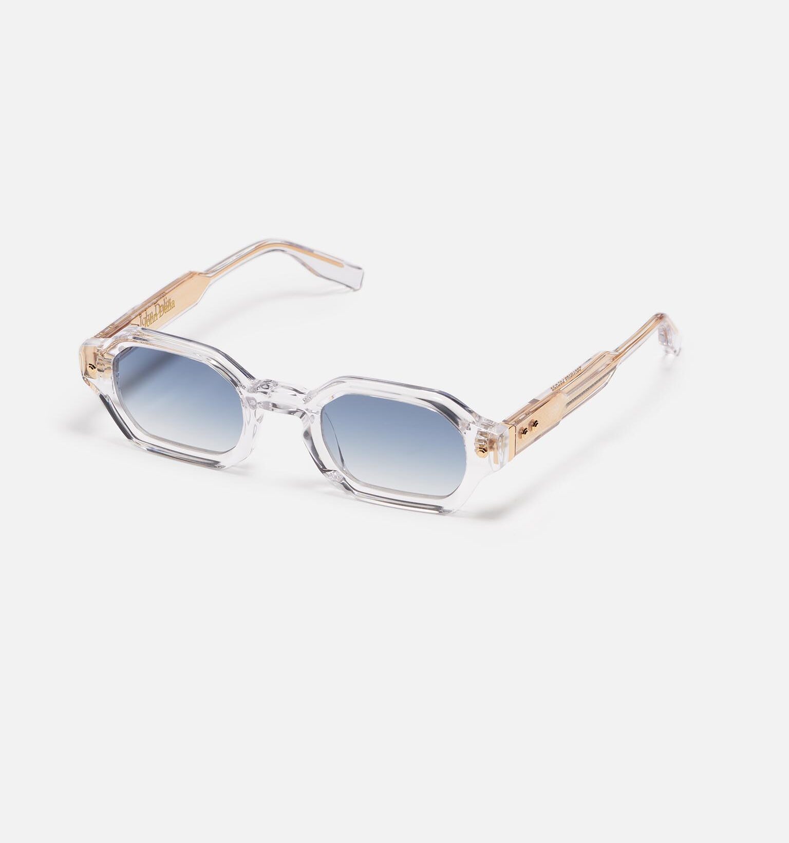 Sunglasses Model Project05 in C190 with clear blue gradient lenses from John Dalia