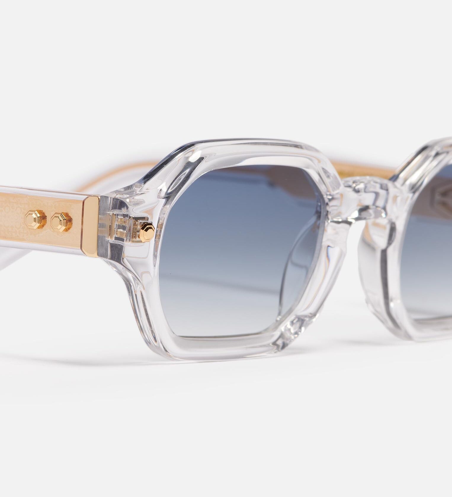 Sunglasses Model Project05 in C190 with clear blue gradient lenses from John Dalia