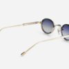 Sunglasses from Sato Eyewear collection Model Algedi-T in Color Lunar Gold and Platinium with Gradient Blue Grey lenses