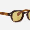 Sunglasses from Sato Eyewear collection Model Almach in Color Bourbon with Solid Yellow Brown lenses