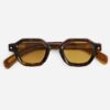 Sunglasses from Sato Eyewear collection Model Almach in Color Bourbon with Solid Yellow Brown lenses