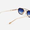 Sunglasses from Sato Eyewear collection Model Avior-T in Color Rose Gold and Dark Blue with Gradient Blue lenses