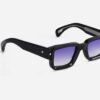 Sunglasses from Sato Eyewear collection Model Cervantes in Color Noir with Gradient Dark Blue lenses