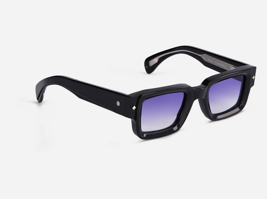 Sunglasses from Sato Eyewear collection Model Cervantes in Color Noir with Gradient Dark Blue lenses