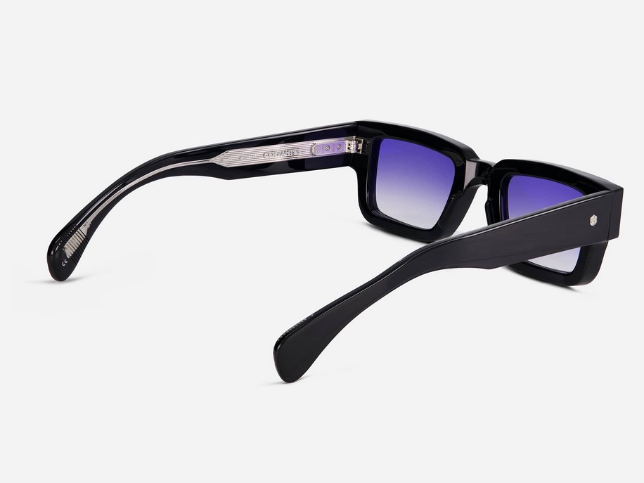 Sunglasses from Sato Eyewear collection Model Cervantes in Color Noir with Gradient Dark Blue lenses