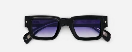 Sunglasses from Sato Eyewear collection Model Cervantes in Color Noir with Gradient Dark Blue lenses