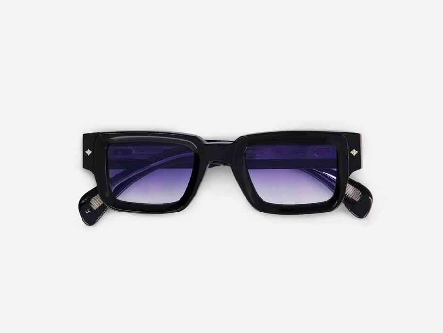Sunglasses from Sato Eyewear collection Model Cervantes in Color Noir with Gradient Dark Blue lenses