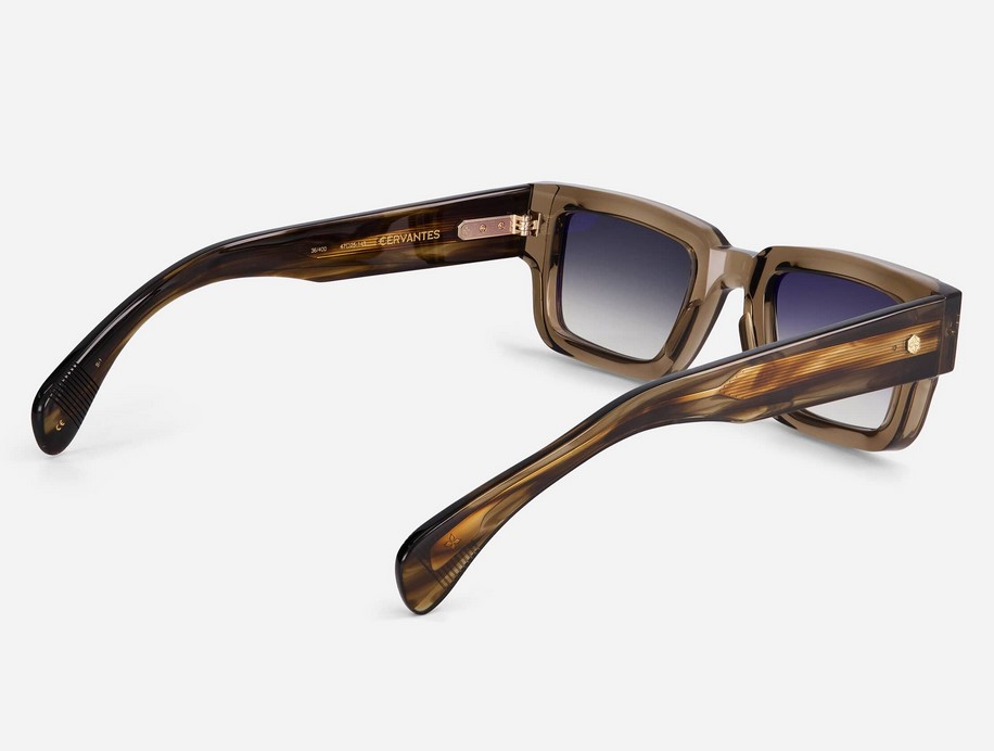 Sunglasses from Sato Eyewear collection Model Cervantes in Color Sentinel with Gradient Grey lenses