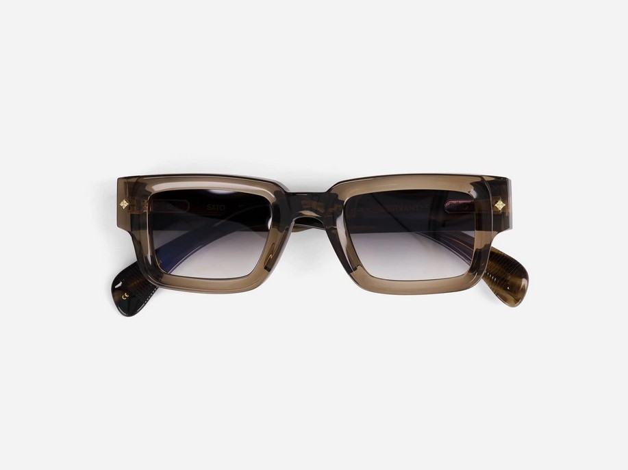 Sunglasses from Sato Eyewear collection Model Cervantes in Color Sentinel with Gradient Grey lenses