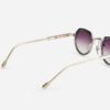 Sunglasses from Sato Eyewear collection Model Revati-T in Color Lunar Gold and Crystal with Gradient Grey lenses