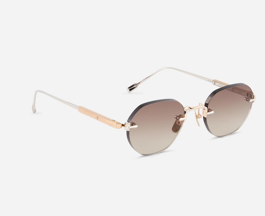 Sunglasses from Sato Eyewear collection Model Terebellum I in Color S604 with Gradient Brown lenses