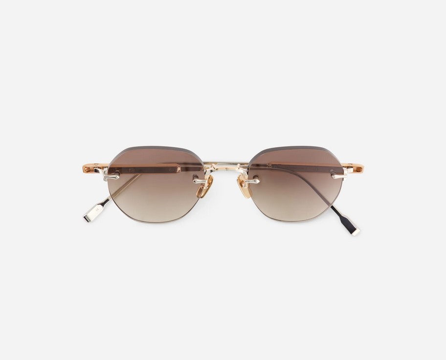 Sunglasses from Sato Eyewear collection Model Terebellum I in Color S604 with Gradient Brown lenses
