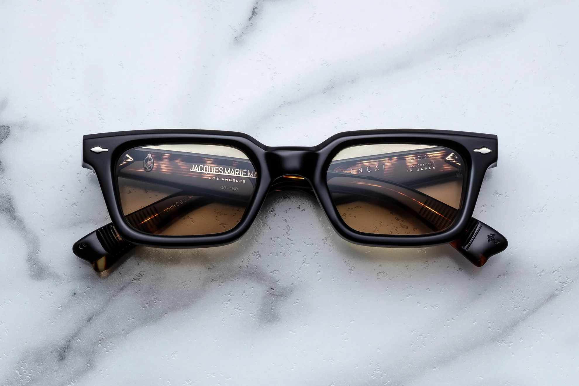 Sunglasses Frame Model Casablanca in Color Noir from Jacques Marie Mage