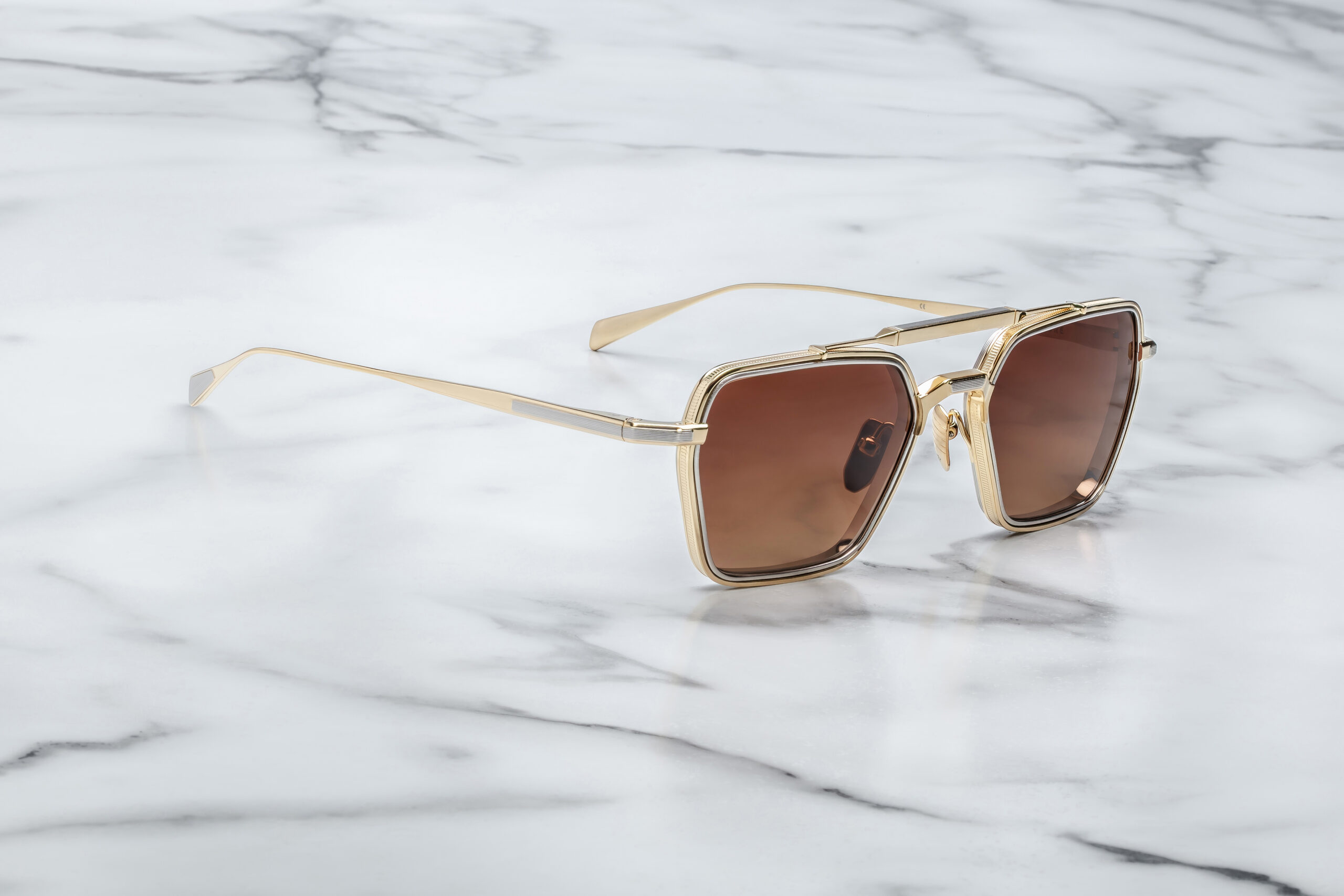 Sunglasses Model Commodore in color Roma with Orange Gradient Lenses from Jacques Marie Mage