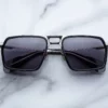 Sunglasses Model GT-R in color Armour with Charcoal Lenses from Jacques Marie Mage