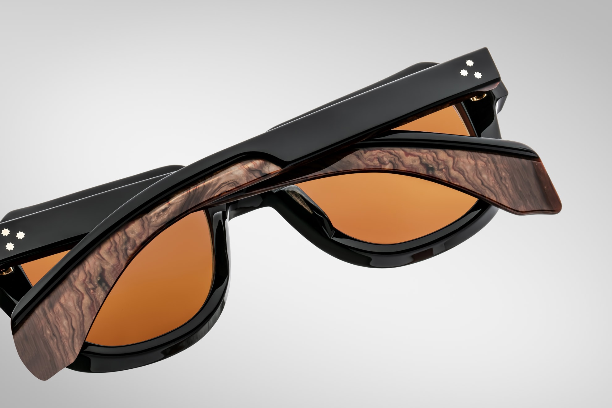 Sunglasses Model Taos in Color Noir X with Orange lenses from Jacques Marie Mage