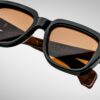 Sunglasses Model Taos in Color Noir X with Orange lenses from Jacques Marie Mage