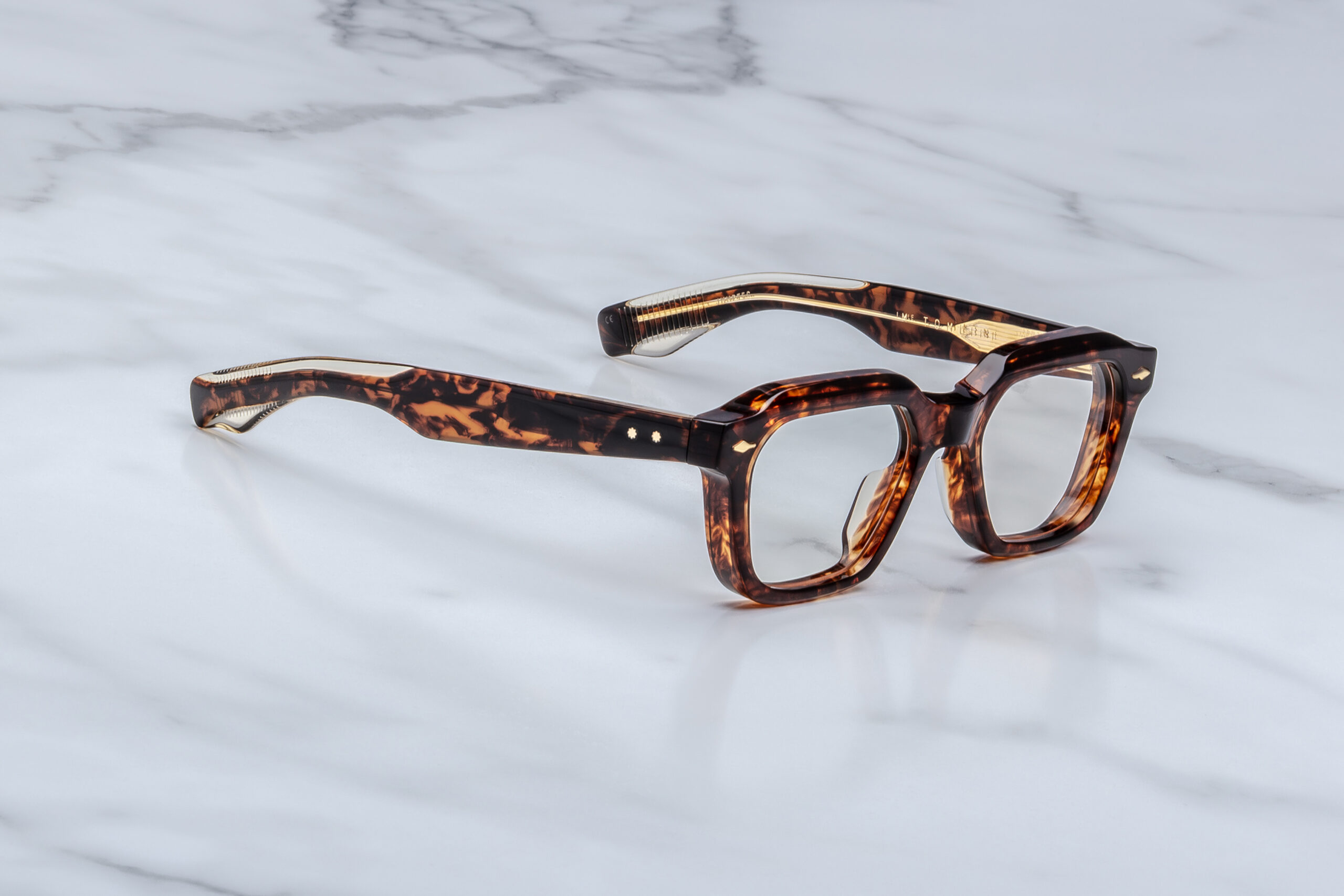 Optical Frame Model Tomlin in Color Argyle with Superlight Bronze Lenses from Jacques Marie Mage