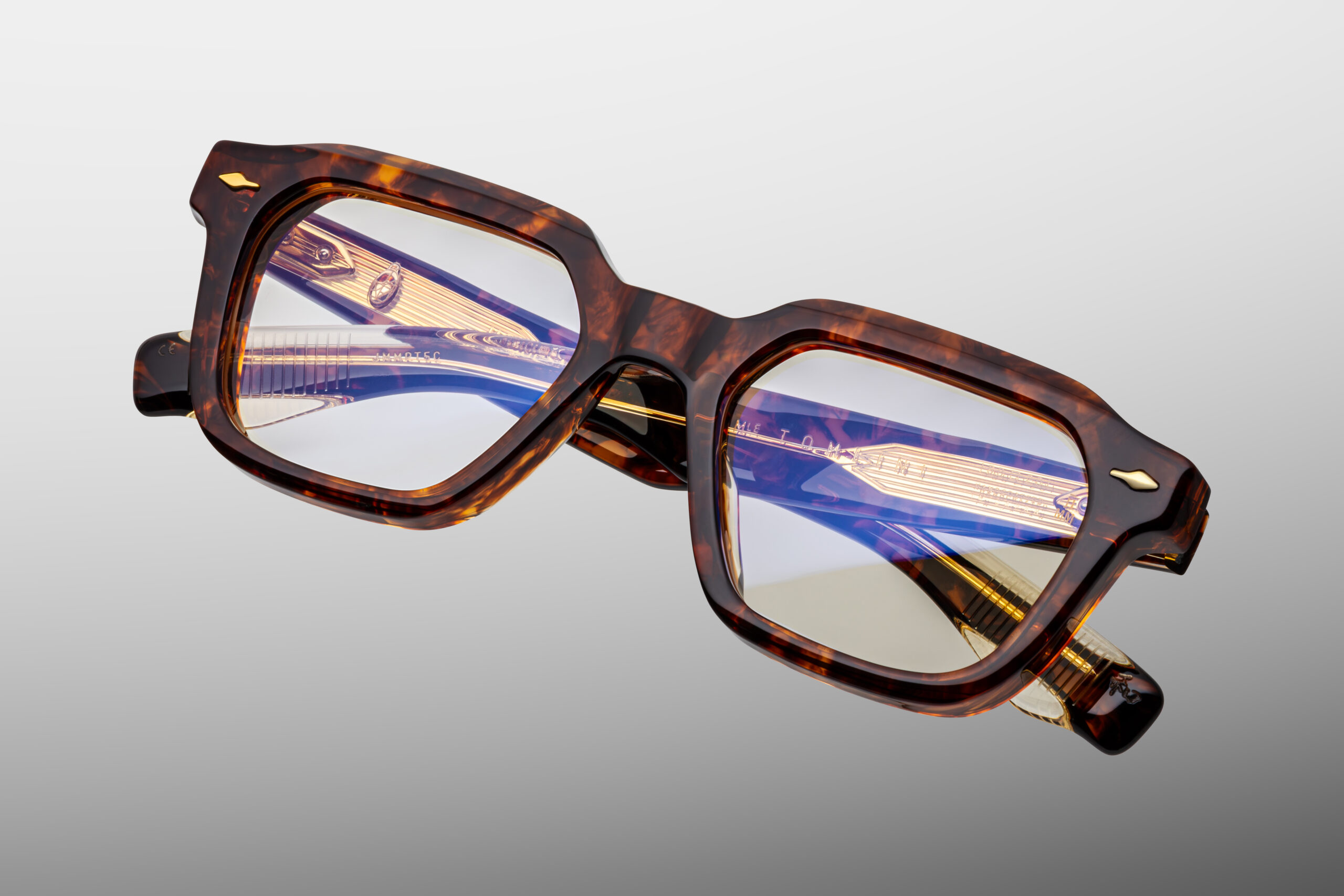 Optical Frame Model Tomlin in Color Argyle with Superlight Bronze Lenses from Jacques Marie Mage