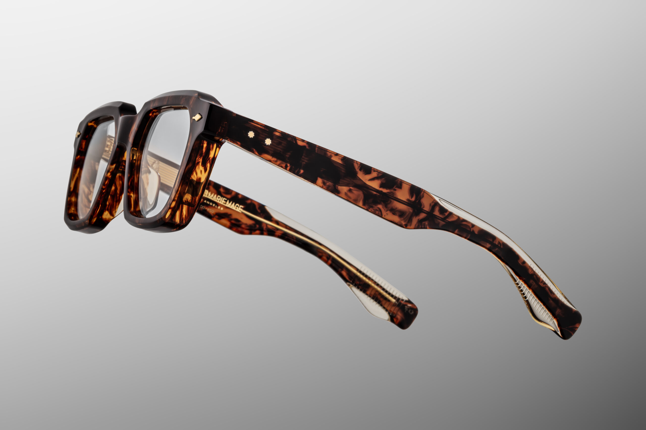 Optical Frame Model Tomlin in Color Argyle with Superlight Bronze Lenses from Jacques Marie Mage