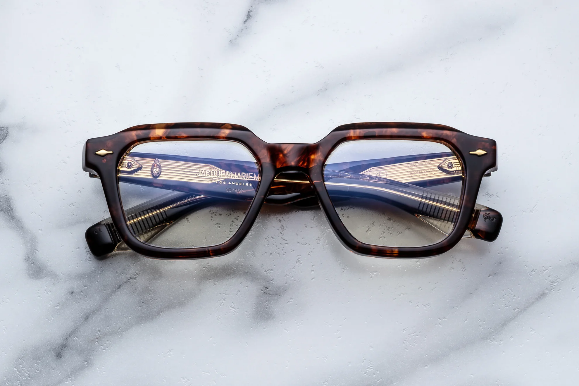 Optical Frame Model Tomlin in Color Argyle with Superlight Bronze Lenses from Jacques Marie Mage