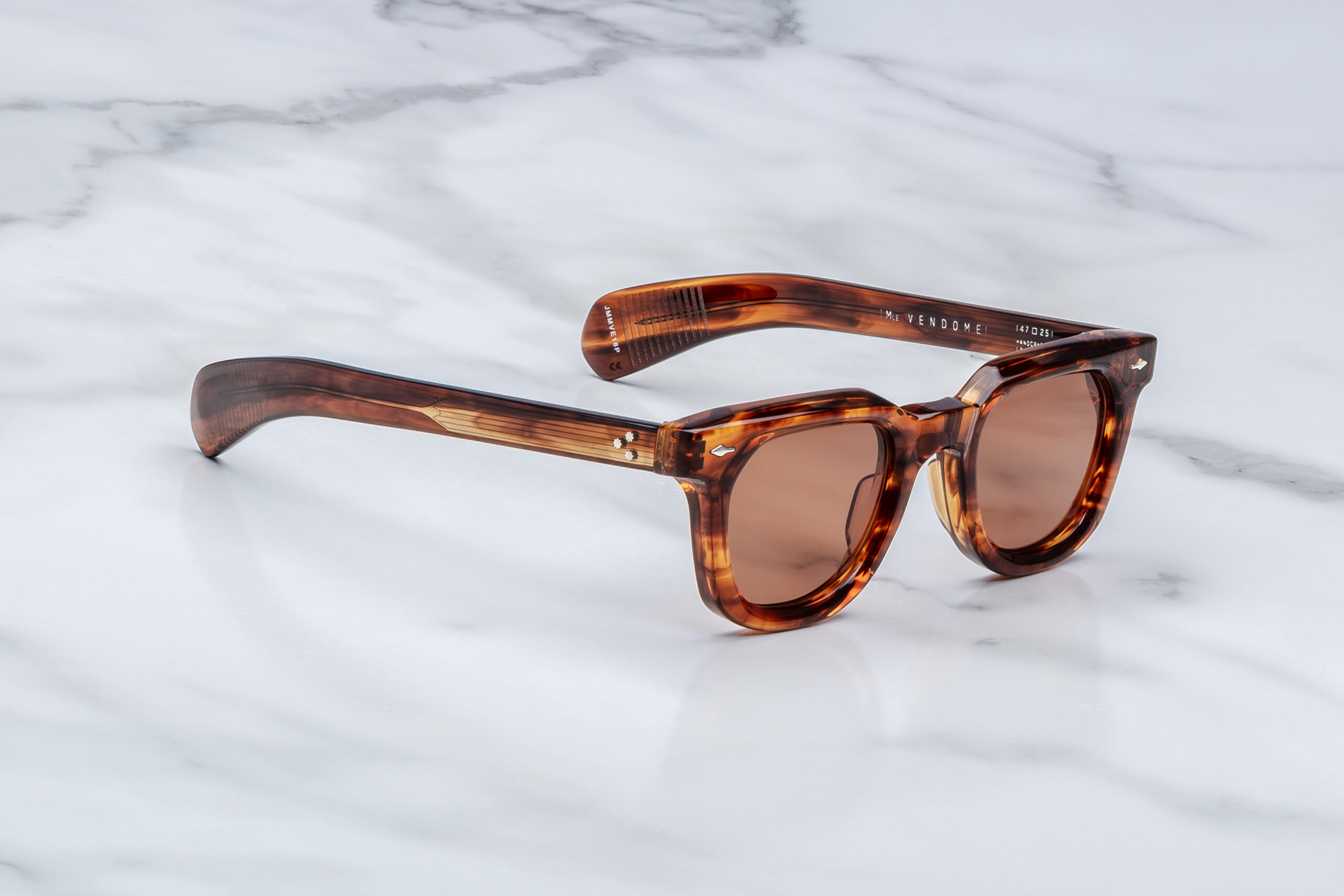 Sunglasses Model Vendome in Color Bourbon with Dark Tuscan lenses from Jacques Marie Mage