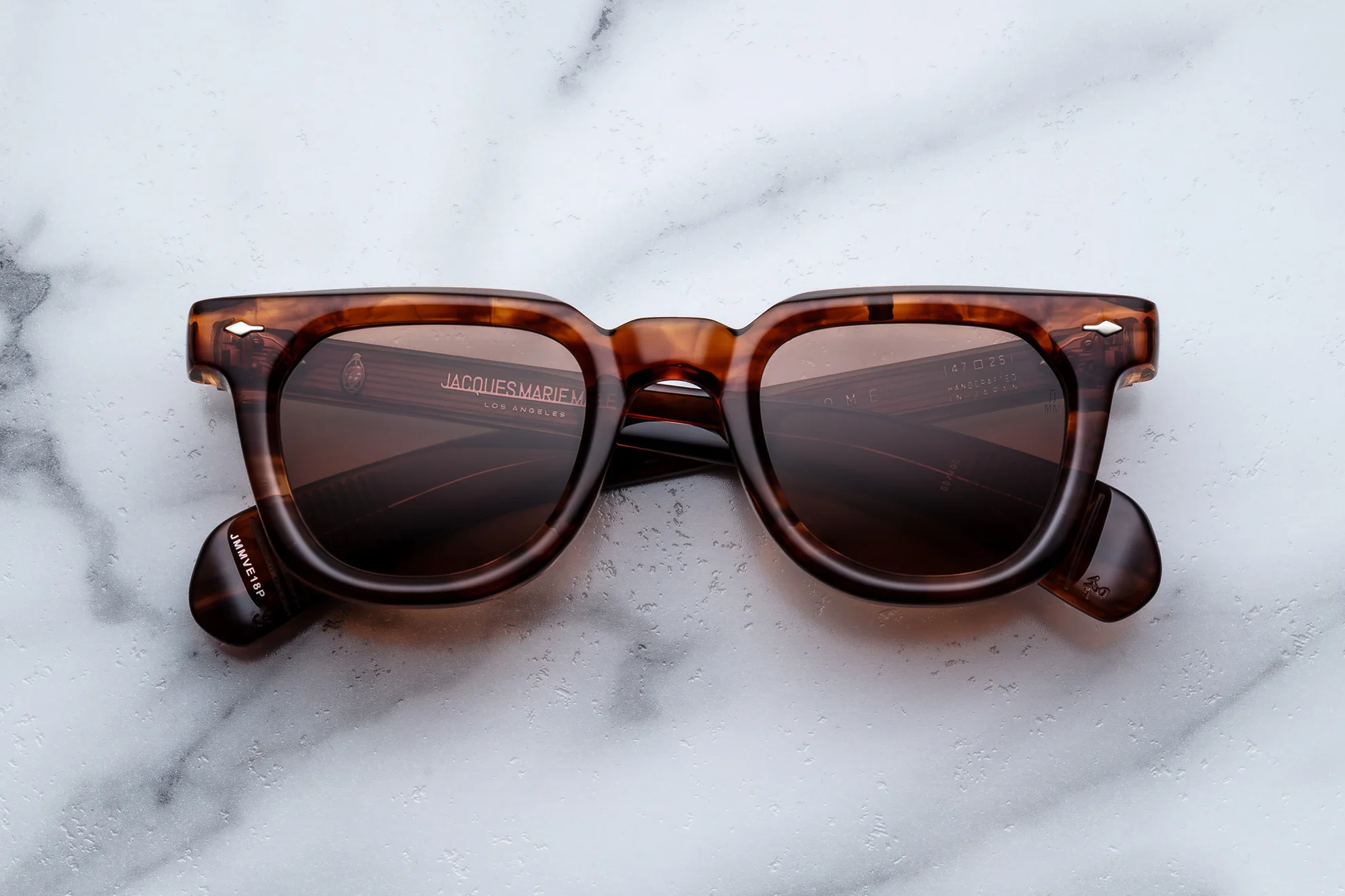 Sunglasses Model Vendome in Color Bourbon with Dark Tuscan lenses from Jacques Marie Mage