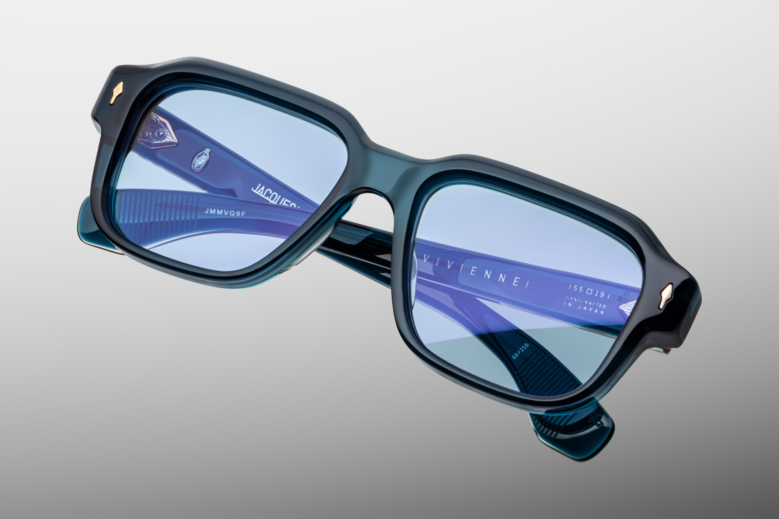 Sunglasses Frame Model Vivienne in Color Indigo with Blue Lenses from Jacques Marie Mage