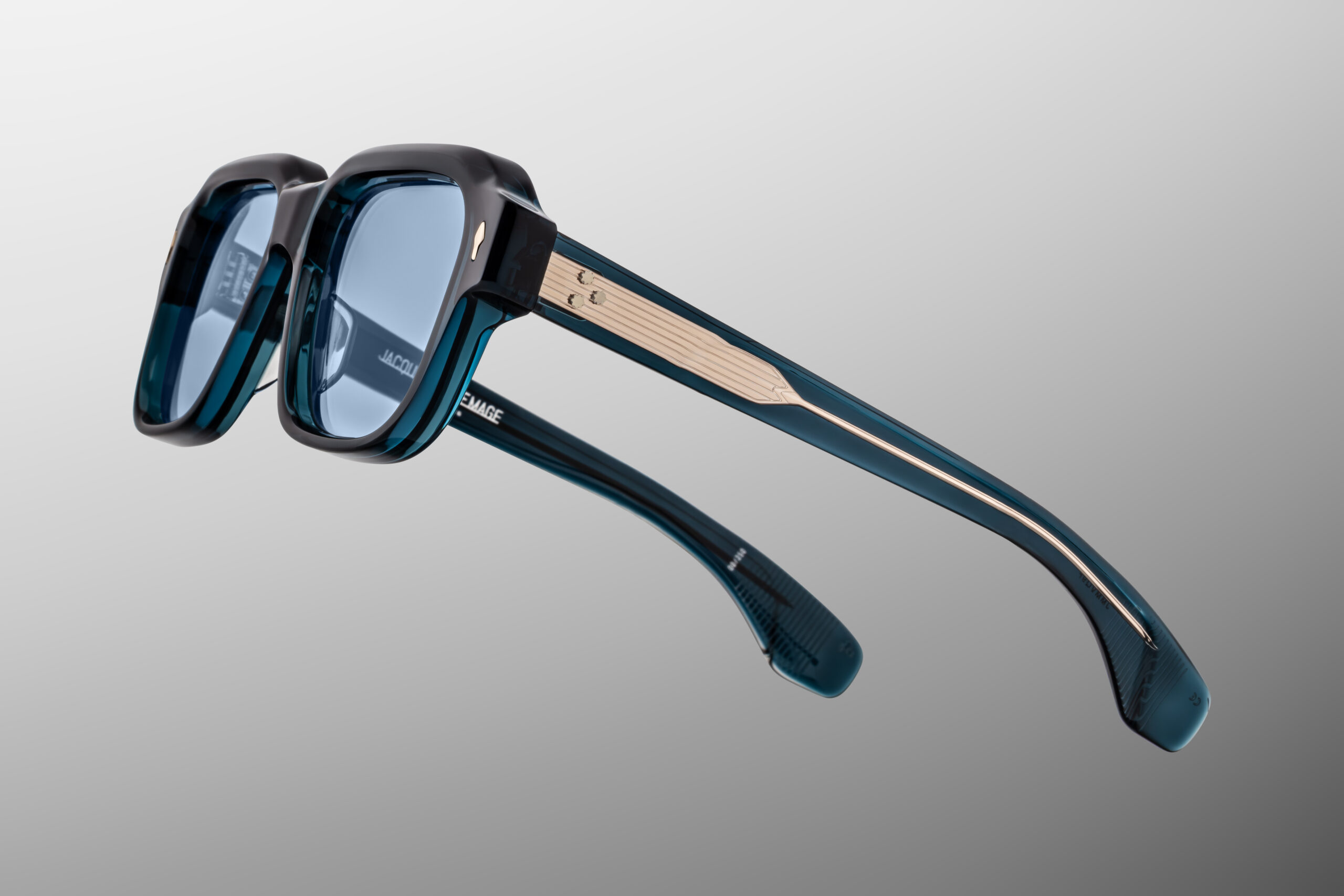 Sunglasses Frame Model Vivienne in Color Indigo with Blue Lenses from Jacques Marie Mage