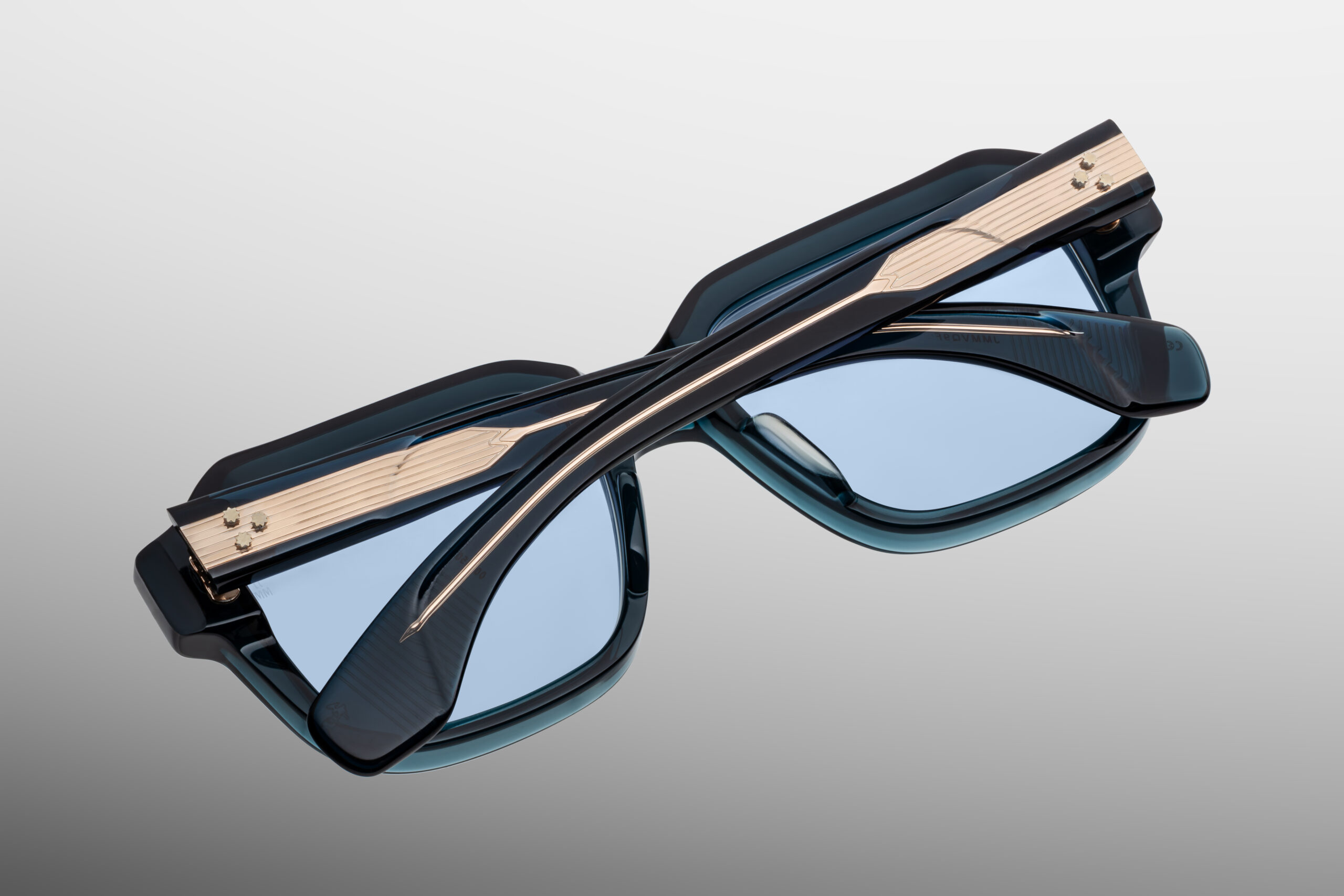 Sunglasses Frame Model Vivienne in Color Indigo with Blue Lenses from Jacques Marie Mage