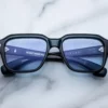 Sunglasses Frame Model Vivienne in Color Indigo with Blue Lenses from Jacques Marie Mage