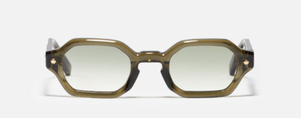 Sunglasses Model P05 in Color C163 with Clear Green Gradient lenses from John Dalia