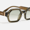 Sunglasses Model P05 in Color C163 with Clear Green Gradient lenses from John Dalia