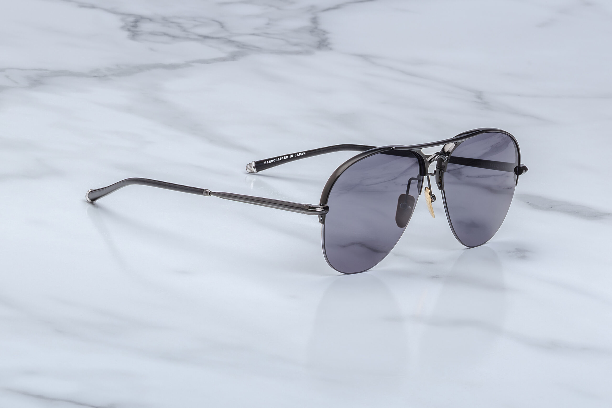 Sunglasses Model Amelia in Color Black with Charcoal Armorlite lenses from Jacques Marie Mage