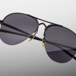 Sunglasses Model Amelia in Color Black with Charcoal Armorlite lenses from Jacques Marie Mage