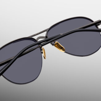 Sunglasses Model Amelia in Color Black with Charcoal Armorlite lenses from Jacques Marie Mage