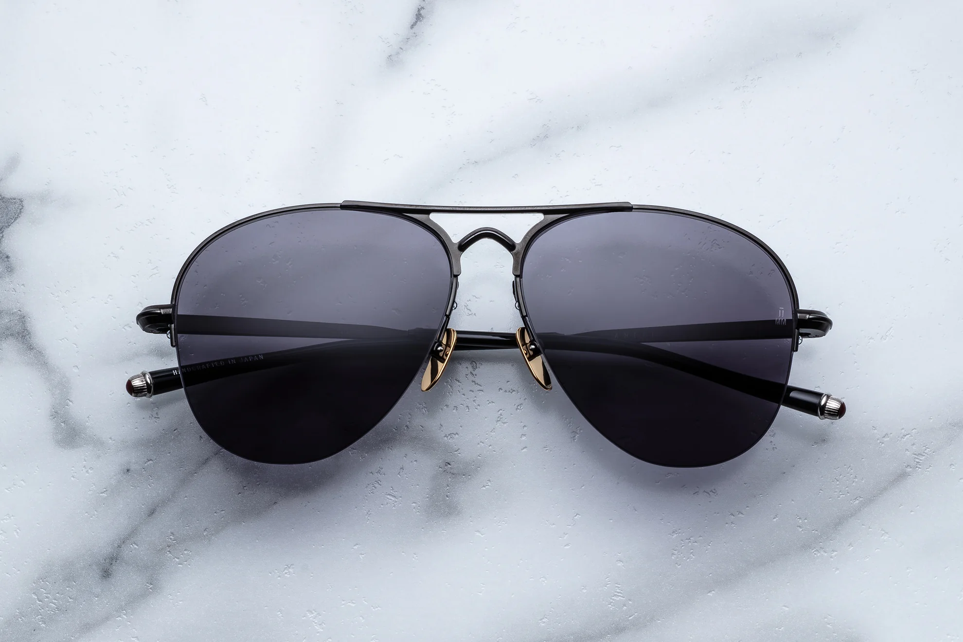 Sunglasses Model Amelia in Color Black with Charcoal Armorlite lenses from Jacques Marie Mage